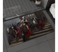 DALEXHM Microfibre Bath Mat, Door Mat, Pet Mat,Bathroom Rug Machine Washable,Non-slip,Super absorbent,Extra Soft,Middle Ages, General leading his soldiers' theater of war,20x31in