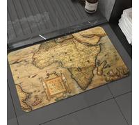 DALEXHM Microfibre Bath Mat, Door Mat, Pet Mat,Bathroom Rug Machine Washable,Non-slip,Super absorbent,Extra Soft,Antique Map of Africa Unveiling the Continent's Past through Detailed Illustra,24x39in