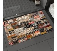 DALEXHM Microfibre Bath Mat, Door Mat, Pet Mat,Bathroom Rug Machine Washable,Non-slip,Super absorbent,Extra Soft,Sheet, USA Retro Car License Plate Print,24x39in