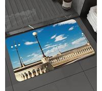 DALEXHM Microfibre Bath Mat, Door Mat, Pet Mat,Bathroom Rug Machine Washable,Non-slip,Super absorbent,Extra Soft,Italian paradise landscape,24x39in