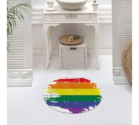 DALEXHM Microfibre Bath Mat, Door Mat, Pet Mat,Bathroom Rug Machine Washable,Non-slip,Super absorbent,Extra Soft,Flag Pride Rainbow Lgbt Lesbian. Vector hand drawn LGBT concept.,24x24in