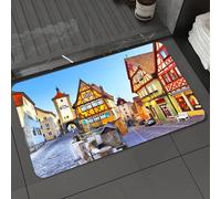 DALEXHM Microfibre Bath Mat, Door Mat, Pet Mat,Bathroom Rug Machine Washable,Non-slip,Super absorbent,Extra Soft,Landscape,Swiss Lake Obersee Near Nafels Village Switzerland Europe Scenic Sum,20x31in