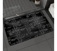 DALEXHM Microfibre Bath Mat, Door Mat, Pet Mat,Bathroom Rug Machine Washable,Non-slip,Super absorbent,Extra Soft,Mathematical formulas and calculations vector background seamless pattern. Han,20x31in