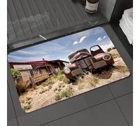 DALEXHM Microfibre Bath Mat, Door Mat, Pet Mat,Bathroom Rug Machine Washable,Non-slip,Super absorbent,Extra Soft,Abandoned restaraunt on route 66 road in USA,20x31in