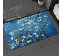 DALEXHM Microfibre Bath Mat, Door Mat, Pet Mat,Bathroom Rug Machine Washable,Non-slip,Super absorbent,Extra Soft,Reviews about puzzle flowering almond branches,16x24in