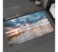DALEXHM Microfibre Bath Mat, Door Mat, Pet Mat,Bathroom Rug Machine Washable,Non-slip,Super absorbent,Extra Soft,Netherlands North, Netherlands Province, beach, ocean, Rome, sunset,20x31in