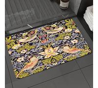 DALEXHM Microfibre Bath Mat, Door Mat, Pet Mat,Bathroom Rug Machine Washable,Non-slip,Super absorbent,Extra Soft,William Morris's famous Strawberry Thief pattern (1883).,16x24in