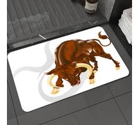 DALEXHM Microfibre Bath Mat, Door Mat, Pet Mat,Bathroom Rug Machine Washable,Non-slip,Super absorbent,Extra Soft,Taurus, angry bull Birth sign Astrology Animal icon Western culture,24x39in