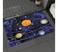 DALEXHM Microfibre Bath Mat, Door Mat, Pet Mat,Bathroom Rug Machine Washable,Non-slip,Super absorbent,Extra Soft,Solar system with eight planets. Elements of this image furnished by NASA.,20x31in