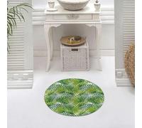 DALEXHM Microfibre Bath Mat, Door Mat, Pet Mat,Bathroom Rug Machine Washable,Non-slip,Super absorbent,Extra Soft,Plant, watercolor, tropical palm leaves, colorful illustration, natural feelin,24x24in