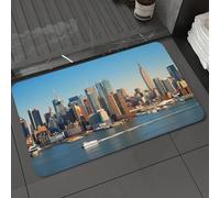 DALEXHM Microfibre Bath Mat, Door Mat, Pet Mat,Bathroom Rug Machine Washable,Non-slip,Super absorbent,Extra Soft,New York City skyline panorama over Hudson river with Empire State Building bo,20x31in