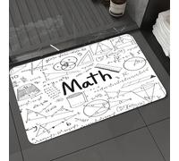 DALEXHM Microfibre Bath Mat, Door Mat, Pet Mat,Bathroom Rug Machine Washable,Non-slip,Super absorbent,Extra Soft,Mathematics Classroom decoration, Handwritten Mathematics Text and icons,20x31in