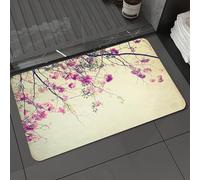 DALEXHM Microfibre Bath Mat, Door Mat, Pet Mat,Bathroom Rug Machine Washable,Non-slip,Super absorbent,Extra Soft,Nature, flowers flowers branches sakura blossoms cherry blossoms spring photo,20x31in