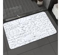 DALEXHM Microfibre Bath Mat, Door Mat, Pet Mat,Bathroom Rug Machine Washable,Non-slip,Super absorbent,Extra Soft,Modern, School Genius Intelligent Student Mathematics Geometry Science,20x31in