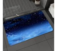 DALEXHM Microfibre Bath Mat, Door Mat, Pet Mat,Bathroom Rug Machine Washable,Non-slip,Super absorbent,Extra Soft,Night sky with stars，The night with deep sky and starstwined,20x31in