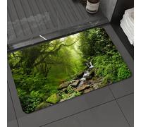 DALEXHM Microfibre Bath Mat, Door Mat, Pet Mat,Bathroom Rug Machine Washable,Non-slip,Super absorbent,Extra Soft,Nature, in the forest, idyllic forest, Greenland, dreamy, mystical, fresh, tro,20x31in