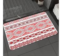 DALEXHM Microfibre Bath Mat, Door Mat, Pet Mat,Bathroom Rug Machine Washable,Non-slip,Super absorbent,Extra Soft,Art, traditional ukrainian borders es ornaments old-fashioned cultural motifs,24x39in