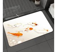 DALEXHM Microfibre Bath Mat, Door Mat, Pet Mat,Bathroom Rug Machine Washable,Non-slip,Super absorbent,Extra Soft,Koi family. Five Sacred Japanese Koi carps floating somewhere,20x31in