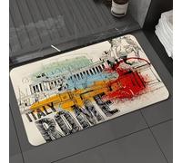 DALEXHM Microfibre Bath Mat, Door Mat, Pet Mat,Bathroom Rug Machine Washable,Non-slip,Super absorbent,Extra Soft,Artistic Roman sketches, creative renderings of Roman architecture, highlighte,16x24in