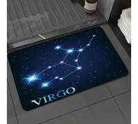 DALEXHM Microfibre Bath Mat, Door Mat, Pet Mat,Bathroom Rug Machine Washable,Non-slip,Super absorbent,Extra Soft,Virgo zodiac sign of the beautiful bright stars on the background of cosmic sk,20x31in