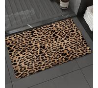 DALEXHM Microfibre Bath Mat, Door Mat, Pet Mat,Bathroom Rug Machine Washable,Non-slip,Super absorbent,Extra Soft,Leopard Skin Pattern Design for Print Seamle,16x24in