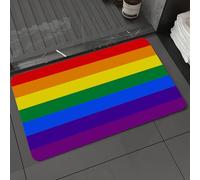 DALEXHM Microfibre Bath Mat, Door Mat, Pet Mat,Bathroom Rug Machine Washable,Non-slip,Super absorbent,Extra Soft,Pole LGBT Original 8 Love Colors Gay Pride Rainbow Homosexuality Asexual Bisex,20x31in