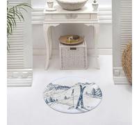 DALEXHM Microfibre Bath Mat, Door Mat, Pet Mat,Bathroom Rug Machine Washable,Non-slip,Super absorbent,Extra Soft,snow scene of ski equipment on T and mountain, skip OLE sin winter environment,24x24in