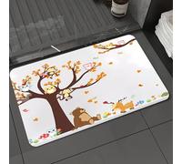 DALEXHM Microfibre Bath Mat, Door Mat, Pet Mat,Bathroom Rug Machine Washable,Non-slip,Super absorbent,Extra Soft,Vector Cute Jungle Animals in Cartoon Style wild Animal Zoo Designs for Backgr,20x31in