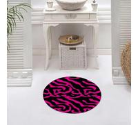 DALEXHM Microfibre Bath Mat, Door Mat, Pet Mat,Bathroom Rug Machine Washable,Non-slip,Super absorbent,Extra Soft,Seamless pink zebra pattern 80s 90s style.Fashionable exotic animal print.Vect,24x24in