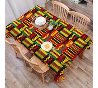 DALEXHM Table Cloth Wipe Clean Rectangular, wipeable tablecloths,Dining Table Cover for Kitchen Outdoor Garden Table,African Fabric Pattern,54x72 in