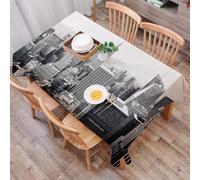 DALEXHM Table Cloth Wipe Clean Rectangular, wipeable tablecloths,Dining Table Cover for Kitchen Outdoor Garden Table,New York, New York, beyond Manhattan from the skyscrapers of Urban Global,54x72 in
