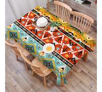 DALEXHM Table Cloth Wipe Clean Rectangular, wipeable tablecloths,Dining Table Cover for Kitchen Outdoor Garden Table,Tribal,Love and Adventure Abstract Mountains Pattern with Aztec Ethnic Ar,54x72 in