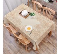DALEXHM Table Cloth Wipe Clean Rectangular, wipeable tablecloths,Dining Table Cover for Kitchen Outdoor Garden Table,Vector pattern for lace print and embroidery.,54x72 in
