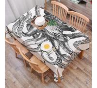 DALEXHM Table Cloth Wipe Clean Rectangular, wipeable tablecloths,Dining Table Cover for Kitchen Outdoor Garden Table,Octopus, Diver vintage style Octopus Tentacles of animals ma,54x72 in