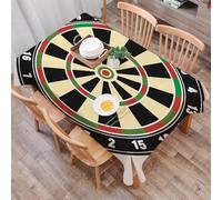 DALEXHM Table Cloth Wipe Clean Rectangular, wipeable tablecloths,Dining Table Cover for Kitchen Outdoor Garden Table,Sports,Dart Board Numbers Sports Accuracy Precision Target Leisure Time G,54x72 in