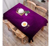 DALEXHM Table Cloth Wipe Clean Rectangular, wipeable tablecloths,Dining Table Cover for Kitchen Outdoor Garden Table,Eggplant, Abstract Purple Squares in Stylish Faded Color Scheme,54x72 in