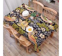 DALEXHM Table Cloth Wipe Clean Rectangular, wipeable tablecloths,Dining Table Cover for Kitchen Outdoor Garden Table,William Morris's famous Strawberry Thief pattern (1883).,54x72 in