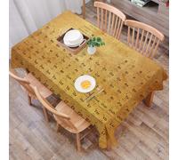 DALEXHM Table Cloth Wipe Clean Rectangular, wipeable tablecloths,Dining Table Cover for Kitchen Outdoor Garden Table,Science, Old Chemistry Chalkboard Elements Vintage Design for Scientists,54x72 in