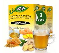 Dalgety Instant Ginger Tea Bags Herbal Infusion, 100% Natural, Caffeine Free - Our Delicious Tea helps Cold, Allergies, Digestion, Respiratory Conditions and Pain (3 Pack - Total 54 Teabags)