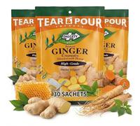 Dalgety Instant Ginger Tea - Tear & Pour Granules - Herbal Infusion Sachets - 100% Natural, Caffeine Free Tea - Delicious and Packed with Unique Health Benefits (Total 30 Sachets)