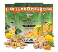 Dalgety Instant Lemon & Ginger Tea - Herbal Infusion Pouches Cartons 100% Natural, Caffeine Free Tea; Delicious and Packed with Unique Health Benefits (3 Pack - 90 Sachets)