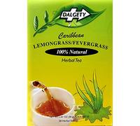 DALGETY LEMONGRASS TEA / FEVER GRASS TEA. REAL CARIBBEAN TEA. 20 TEABAGS PER CARTON, THIS TEA is SOOTHING and PLEASANT AROMATIC FLAVOUR BEVERAGE, WHICH CAN BE CONSUMED at ALL TIMES, INDUCING a FEELING of CALMNESS and COMFORT to the BODY. MEDIUM STRENGTH HERBAL TEA with ALL NATURAL INGREDIENTS. PRODUCT of the UK.