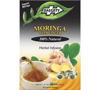 Dalgety Moringa with Ginger Herbal Infusion 40g Cartons 100% Natural, Caffeine Free Tea - Our Ginger and Smooth Moringa Flavour is Packed with Unique Health Benefits (6 Pack - 108 Teabags)