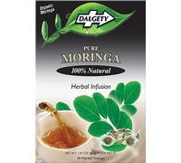 Dalgety Pure Moringa Herbal Infusion Cartons 100% Natural, Caffeine Free Tea - A Mild Bitter/Sweet Super Tea Packed with Unique Health Benefits (3 Pack - Total 54 Teabags)