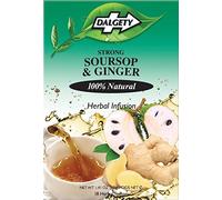 Dalgety Soursop and Ginger Herbal Infusion 6x40g Cartons (6 Pack) 100% Natural, Caffeine Free Tea (Total 108 Teabags) - A Subtle & Enticing Flavour Packed with Unique Health Benefits