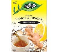 Dalgety Strong Lemon and Ginger Tea Bags - Herbal Infusion, 100% Natural, Caffeine Free Tea; Delicious and Packed with Unique Health Benefits (3 Pack - Total 54 Teabags)