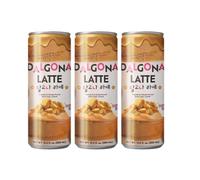 Dalgona Brown Sugar Flavoured Milk Latte - 320ml x 3 Cans - Ready to Drink Milk Coffee Beverage