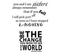Dali Art "Sisters & Be the Change Sentiments" Clear Stamp