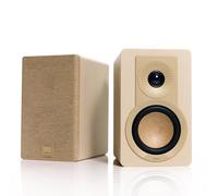 DALI KUPID Premium Compact Passive HiFi Shelf Speakers, 2-Way Design with 4.5" Woofer and 1" Tweeter, Includes Wall Mount (Pair) - Caramel White