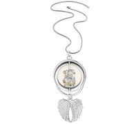Dali Park Among Crowded Houses China Pendant Angel Wings Rotating Necklace Jewelry